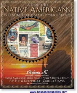   Starter USA Stamp Collecting Pack   US Native American Indian Stamps