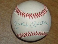 Mickey Mantle Autographed Ball w COA Bobby Brown Baseball