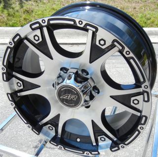 New Set of 4 17 Black American Racing Dagger Wheels Rims Ford F250 