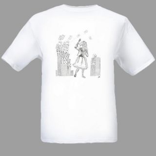 Alice in Wonderland Tshirt, Alice & Cards, Tim Burton Inspired