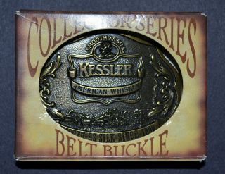 Belt Buckle Kessler American Whiskey Solid Brass 1993 Limited Edition 