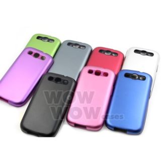 Purple Aluminum Metal Silicone Side Case Cover for Samsung Galaxy S3 
