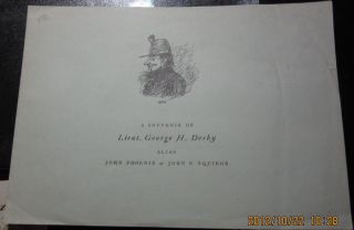 Souvenir of Lieut George H Derby Grabhorn Press San Franciso 1933 