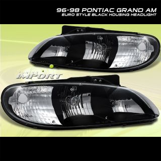 96 98 97 Pontiac Grand Am GT SE Black Headlights Signal