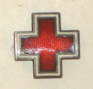   1940s AMERICAN RED CROSS Pin STERLING Silver  CAP Pin WWII era