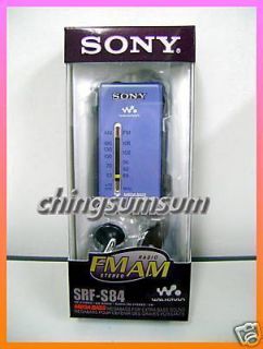 Sony SRF S84 FM Stereo Am Portable Radio Blue Free