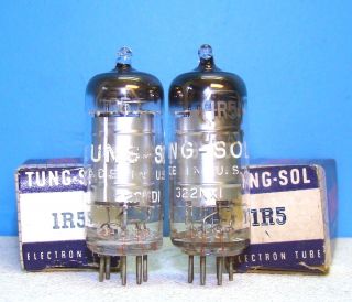 1R5 Tung Sol Radio Amplifier Vintage Ham CB Vacuum Tubes 2 Tube Tested 