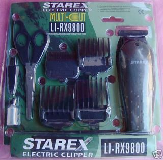 Starex Professional Hair Clipper Kit 4 Comb Haircut New