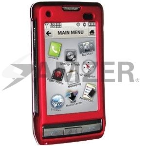 Amzer Rubberized Red Snap on Crystal Hard Case for LG Dare VX9700 
