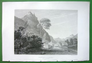   Monastery St Michel Near St Ambrogio Scarce 1836 Antique Print