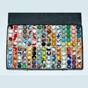 Alley ~ Anacortes Saleman Sample Box ~ RARE ONLY 2 KNOW ~ 150 Marbles 