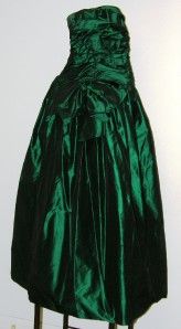 Amsale Dress Green Evening Gown Prom Iridescent Emerald