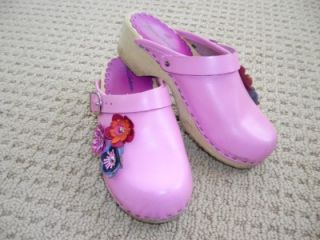 Girls Boutique Hanna Andersson Pink Corsage Clogs 34 Shoes 2Y BTS 