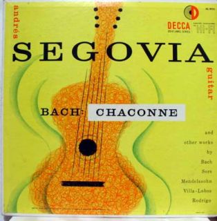 andres segovia bach chaconne label decca records format lp country usa 