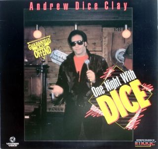 ANDREW DICE CLAY Laserdisc One Night With Dice Stand up Comedy LD