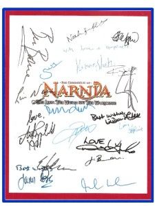 CHRONICLES OF NARNIA LION, WITCH SIGNED RPT WILLIAM MOSELEY, ANNA 