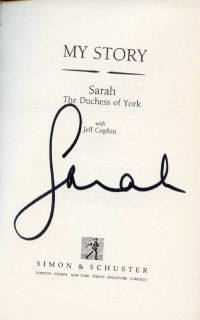 Sarah Ferguson Autograph Signed My Story Book