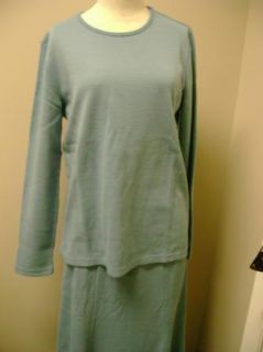 Nina Leonard Long Sleeve Top & Long Skirt with Stitch Detail NWT