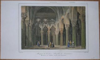 1844 Print Great Mosque of Cordoba Andalusia Spain 16