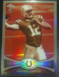 ANDREW LUCK 2012 Topps Chrome SEPIA Refractor RC 17 99 Colts