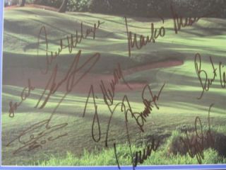 Goals Golf Poster Signed by 29 PGA Stars Tiger Woods ELS Mickelson 