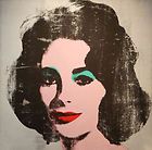   Elizabeth Taylor Screenprint on Canvas Andy Warhol Signed