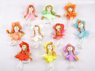 Mini Angel Wing Flower Hat Doll Appliques x10 Girl 593A