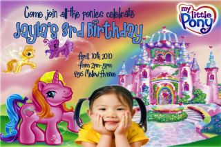 Personalized My Little Pony Photo Birthday Invitation