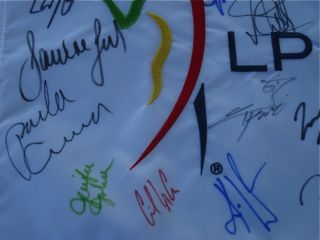 LPGA Golf Flag Autographed by 27 Supertars Michelle Wie w Proof