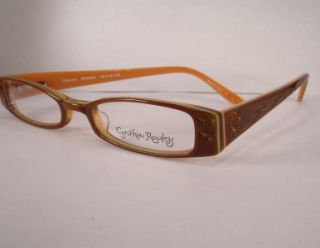 Cynthia Rowley Eyeglasses Women Frames 184 Brown Plastic Spring Hinges 