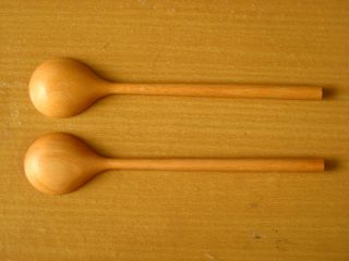 2x9 Beautiful Wooden Soup Spoon Light Wood Real Usage