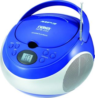 New Naxa Portable  CD Player with Am FM Stereo Radio Blue