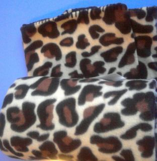 Brown Black CHeetah Leopard Animal Spots Fleece Blanket Throw NEW