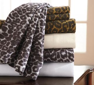3pc German Leopard Print Super Soft Cotton Flannel Duvet Cover Set 