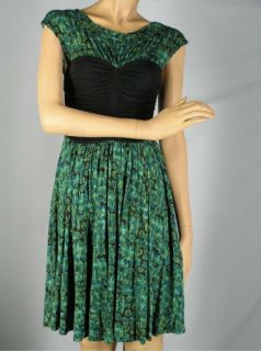 New Anthropologie Plenty by Tracy Reese Braque Bodice Dress P s Green 