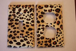 Leopard Cheetah Print 1 Light Switch 1 Outlet Cover