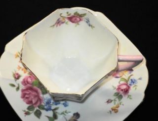 Shelley Queen Anne Butchers Rose Spray Tea cup and saucer Teacup
