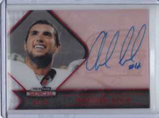 ANDREW LUCK 2012 SHOWCASE RED #5/10 AUTO ROOKIE RC SSP COLTS