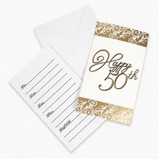 50th Anniversary Invitations 8 PC Wedding 33617