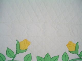 Well Quilted vint 50th Anniversary Rose Applique Quilt