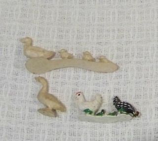 Lot of Small Vintage Plastic Farm Animals Cow Pig Chicken Sheep Duck 