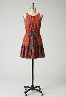 Anthropologie Anna Sui Fiery Tiers Dress Sz 0 RARE