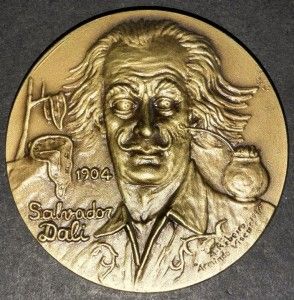 ART / DALI / TENTATION OF SAINT ANTHONY BRONZE MEDAL by A.R 
