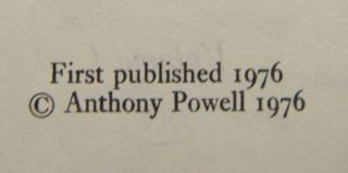Anthony Powell Infants of The Spring Proof in DJ VGC