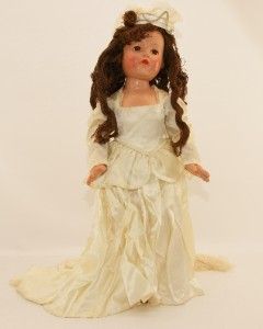 Lovely Vintage Effanbee Anne Shirley 24 Composition Doll Yarn Hair 
