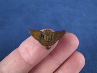 Nice Vintage Metal Angel Wings Pin Steampunk Art Deco