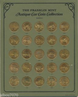 1968 Sunoco Franklin Mint Antique Car Coins Series 1