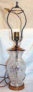 Vintage Marked Waterford Crystal Table Accent Lamp
