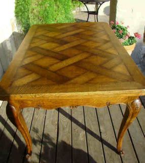 country french antique oak parquet dining table carved fine table 