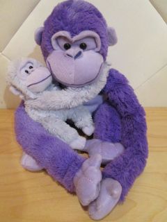 Animal Alley Toys R Us Plush Purple Gorilla Monkey Ape Velcro Hands 16 